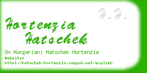 hortenzia hatschek business card